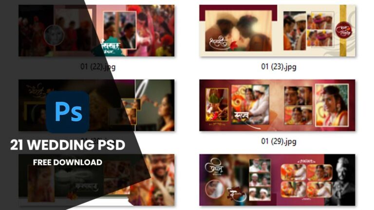 21 PSD | WEDDING ALBUM DESIGN PSD FREE DOWNLOAD 12X36
