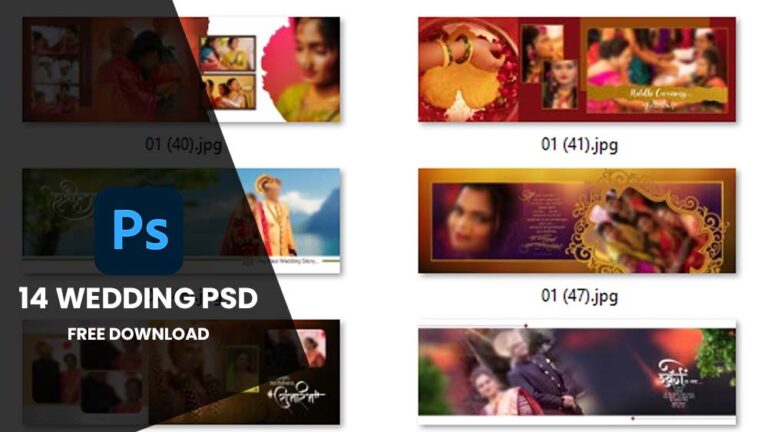 14 PSD | WEDDING ALBUM DESIGN PSD FREE DOWNLOAD 12X36