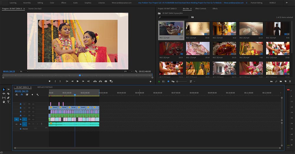 Adobe Premiere Pro Wedding Song Project Free Download | Rait Zara Si