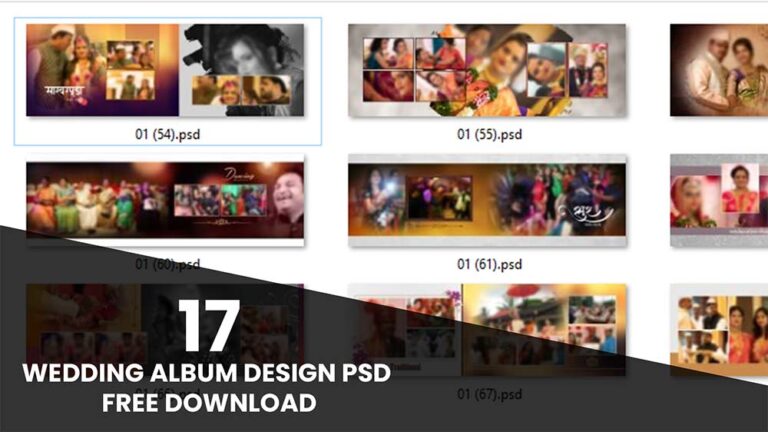 17 PSD | WEDDING ALBUM DESIGN PSD FREE DOWNLOAD 12X36