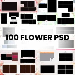 100 MODERN FLORAL WEDDING ALBUM PSD DOWNLOAD