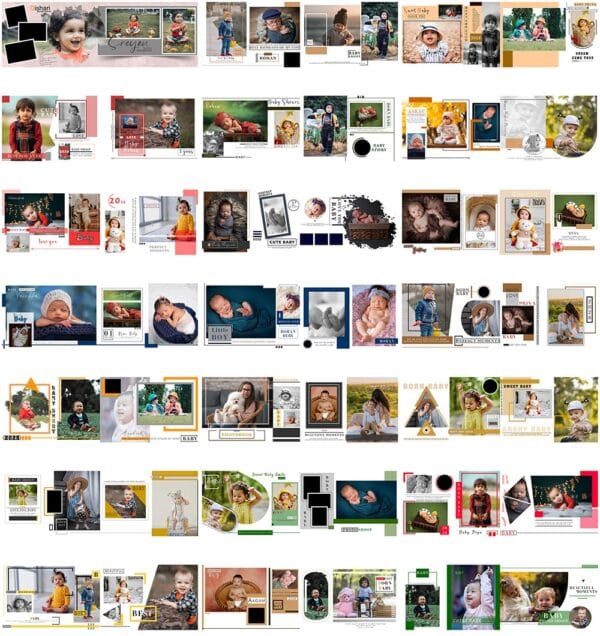 45 HAPPY BIRTHDAY ALBUM DESIGN PSD DOWNLOAD