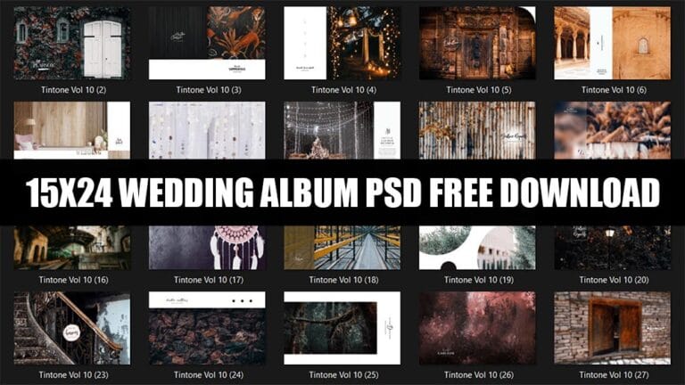 15X24 WEDDING ALBUM PSD FREE DOWNLOAD