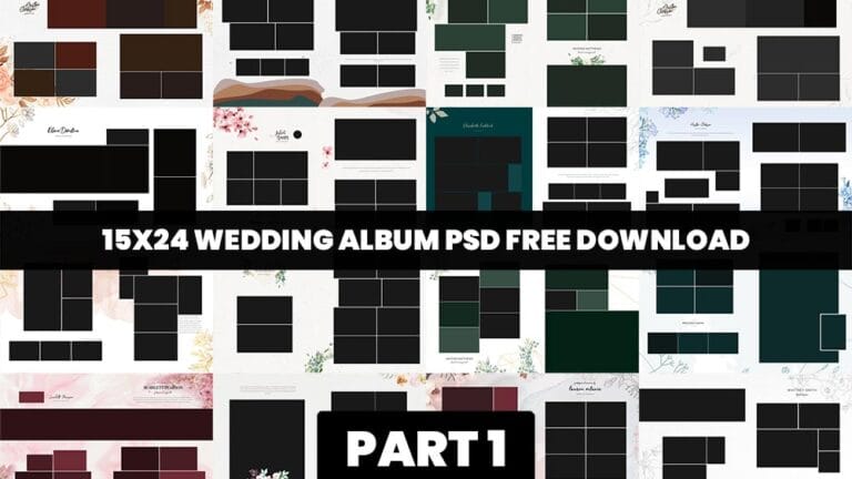 15X24 WEDDING ALBUM PSD FREE DOWNLOAD
