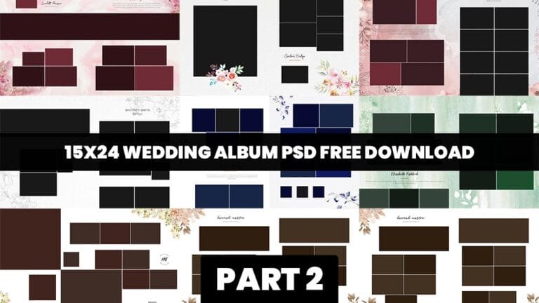 15X24 WEDDING ALBUM PSD FREE DOWNLOAD