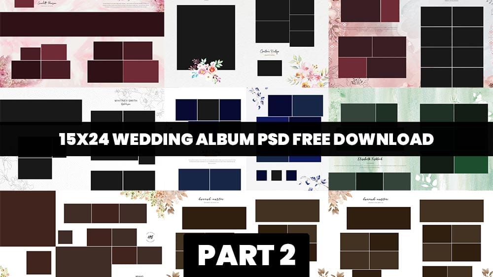 15X24 WEDDING ALBUM PSD FREE DOWNLOAD