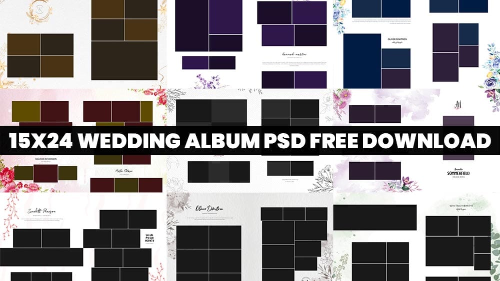 15X24 WEDDING ALBUM PSD FREE DOWNLOAD