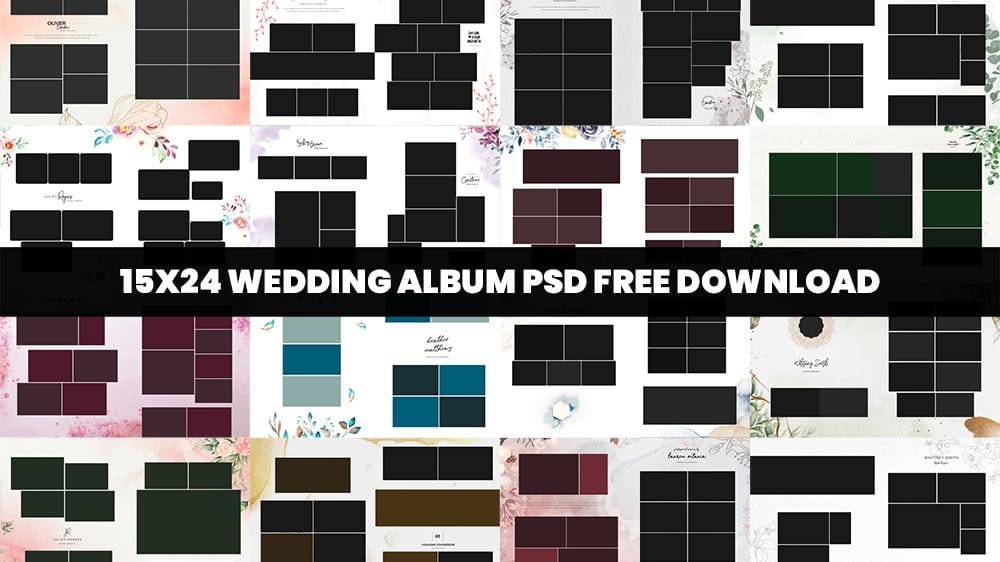 15X24 WEDDING ALBUM PSD FREE DOWNLOAD