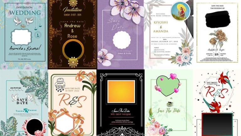10 WEDDING INVITATION CARD PSD FREE DOWNLOAD