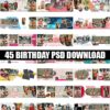 45 HAPPY BIRTHDAY ALBUM DESIGN PSD DOWNLOAD