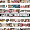 45 HAPPY BIRTHDAY ALBUM DESIGN PSD DOWNLOAD