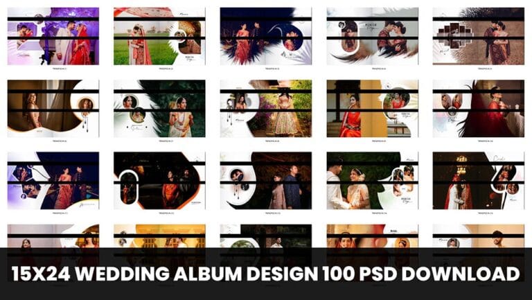 15X24 WEDDING ALBUM DESIGN 100 PSD DOWNLOAD