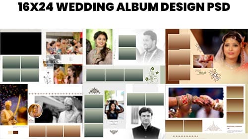 High-Resolution 16×24 Album Design PSD Free Download (Tamil Wedding Template)