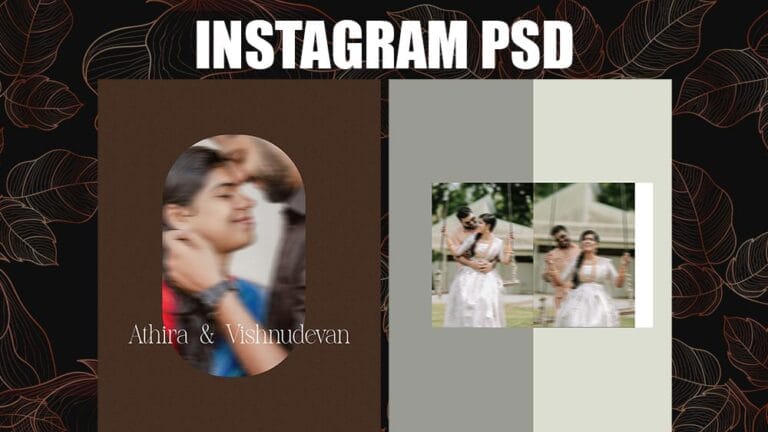 Stylish Wedding Instagram Post PSD Free | Creative Templates 2025