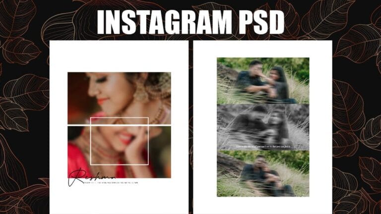 Instagram PSD Post Template Free Download | Premium Look