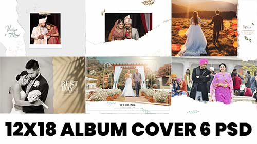 Indian Wedding Album Cover Design PSD: Traditional Themes and Royal Patterns