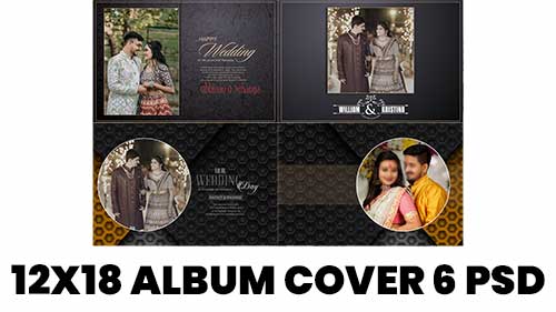 Wedding Album Cover Page Design PSD Free Download 12x18 2020: Revisit the Best Classics