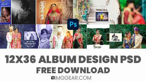 Download New Engagement Album Design PSD 12x36 Free