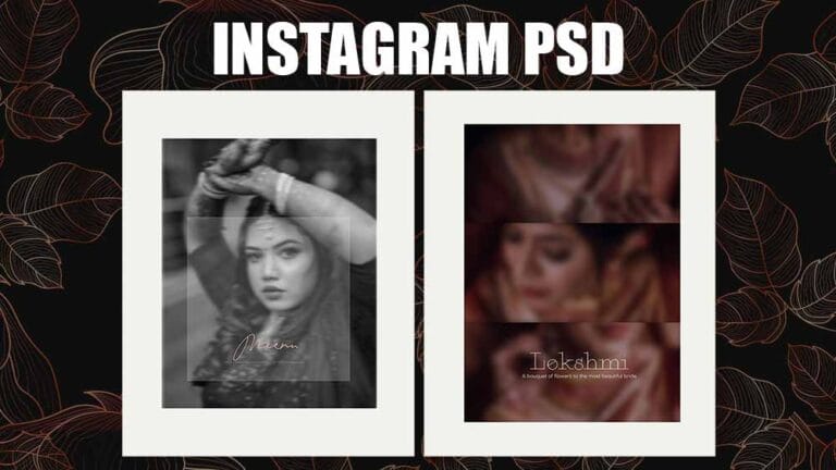 Wedding Instagram Post PSD Free Download PDF | Editable Templates