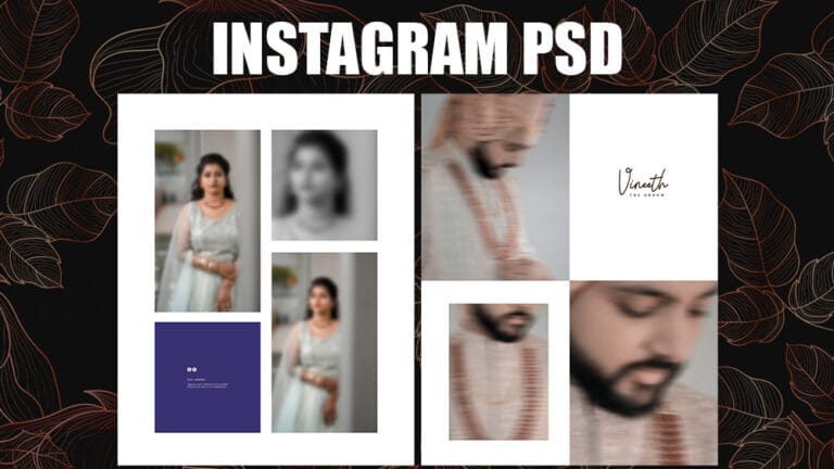 Free Wedding Instagram Post PSD & PDF Templates | Modern Style
