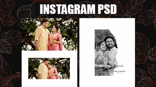 Wedding Instagram Post PSD Free Download PDF | Editable Templates