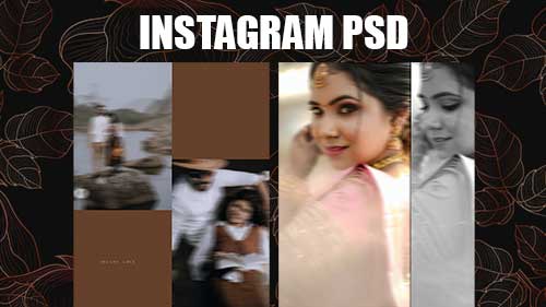 Instagram Wedding Post Template PSD Free Download | Stylish Designs