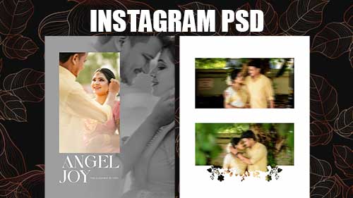 Instagram PSD Wedding Post Template Free Download 2025