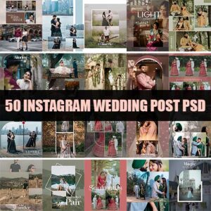 50 Instagram Post Size PSD Download | All-In-One Insta Post Template PSD Pack | High-Resolution Layouts