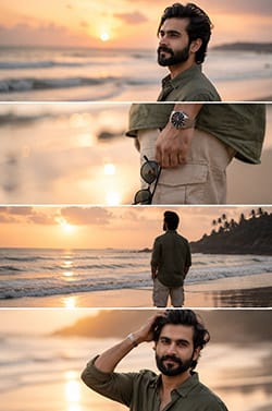 AESTHETIC SUNSET BEACH AI PHOTO EDITING CHATGPT PROMPT 2026