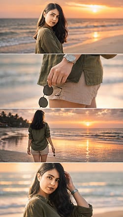AESTHETIC SUNSET BEACH AI PHOTO EDITING CHATGPT PROMPT 2026