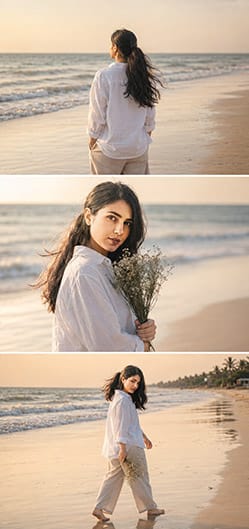 AESTHETIC SUNSET BEACH AI PHOTO EDITING CHATGPT PROMPT 2026