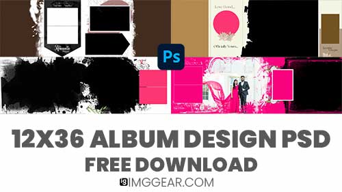 Free Download Editable Album PSD 12x36 ZIP Files