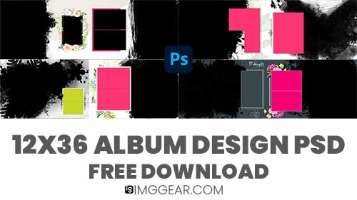 Best Free Wedding Album Design PSD Templates 12x36