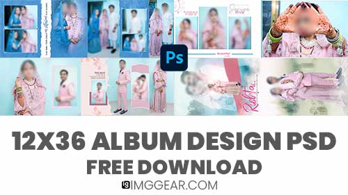 Free Download Wedding Album PSD With Modern Layouts