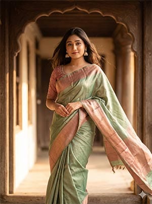 Retro Style Prompt For Gemini Girl In Saree
