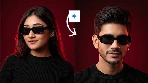 Luxury Red Background AI Portrait Prompt