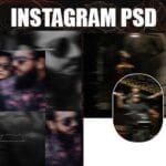 Instagram Post PSD Photoshop Template Free Editable