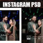 Free Editable Post Wedding PSD Template | Creative Instagram Post