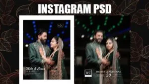 Read more about the article Free Editable Post Wedding PSD Template | Creative Instagram Post