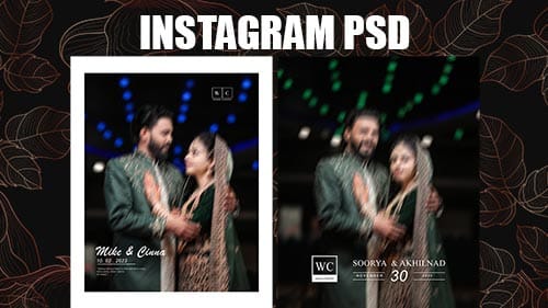 Read more about the article Free Editable Post Wedding PSD Template | Creative Instagram Post