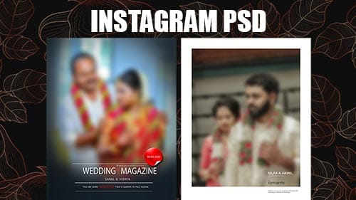 Read more about the article Editable Post Wedding Instagram PSD Free Template