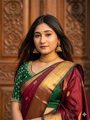 Retro Style Prompt For Gemini Girl In Saree