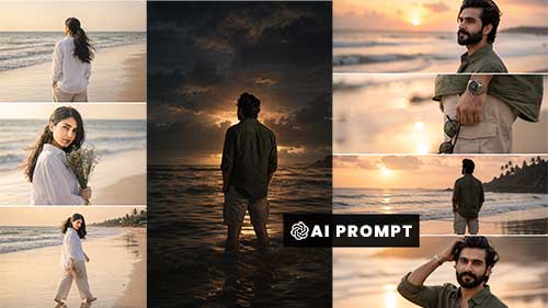 Aesthetic Sunset Beach Ai Photo Editing Chatgpt Prompt 2026