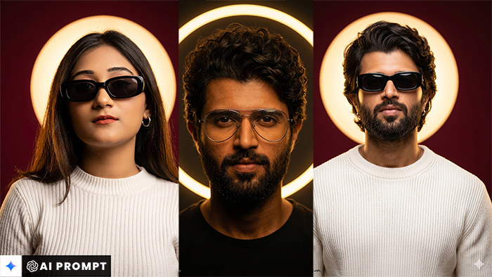 Cinematic Luxury Studio Baground Profile AI Photo Editing Prompt