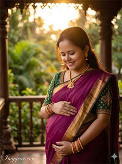 Free Indian Couple Maternity Photoshoot Prompts for ChatGPT & Gemini AI