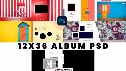 12X36 Album Design Free Download PSD Templates