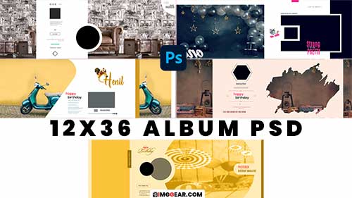 Latest 12X36 PSD Album Design Templates for Photoshop