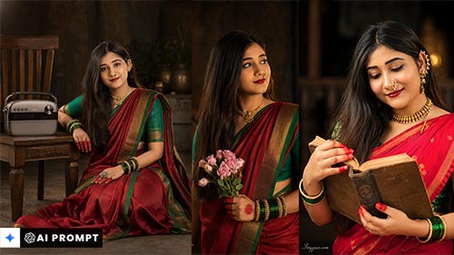 Top 8 Indian Girl Photo Editing Prompts In Saree For Gemini & ChatGPT