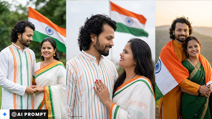 15 August Couple AI Photo Editing Prompts 2026 (Traditional & Stylish)