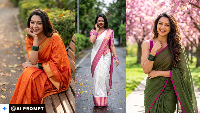 8 Best Retro Girl in Saree Photo Prompts for Gemini AI
